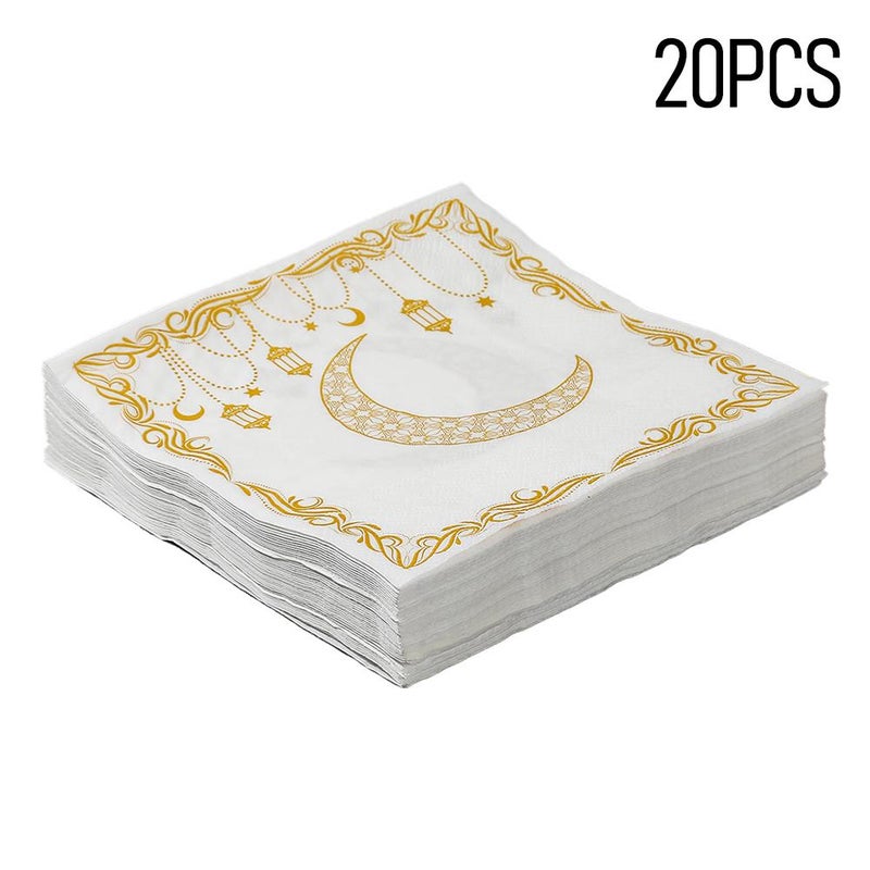 Modern minimalist napkins, festive moon series, disposable square paper for parties and gatherings.